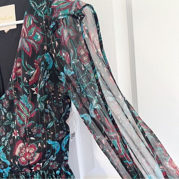 ModCloth Floral Metallic Maxi Dress - Picture 4 of 9